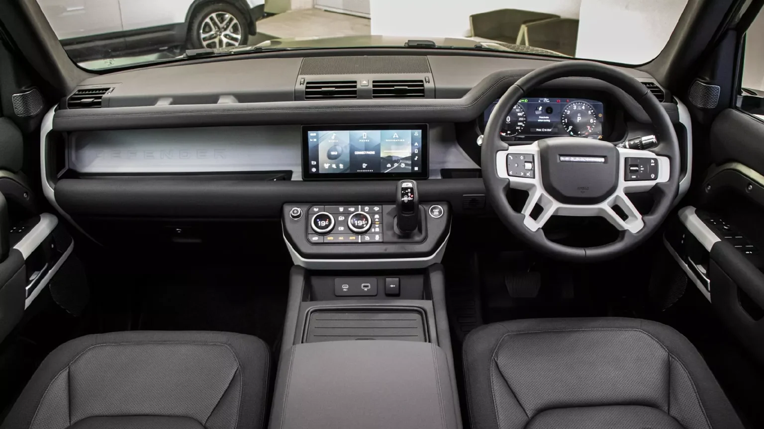Land Rover Defender Interior: Merging Ruggedness with Refined Luxury defender car interior